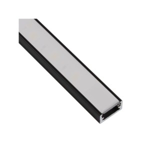 PROFIL LED  LINEM CZARNY NAKŁADANY 2M+MLECZNY