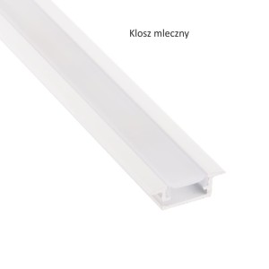 PROFIL LED  INLINEM BIAŁY WPUSZCZANY 3M+MLECZNY