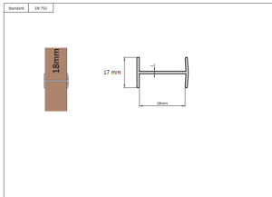 S.ŁĄCZNIK GTV H-18 SREBRO SZEROKI 3m