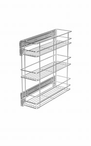 Kosz Cargo 20, 3-poziomowe, Srebrny, Mocowanie Boczne, Cichy Domyk