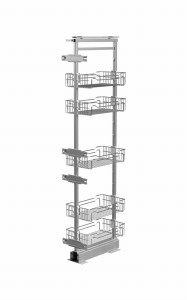 Kosz Cargo Wysokie Nomet Maxi szer. 30, 5-Półkowa,  Chrom, Wysokość (1710-1910)