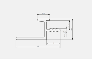 Uchwyt sztangowy aluminiowy UKW5 Kolor aluminium 350 cm GTV