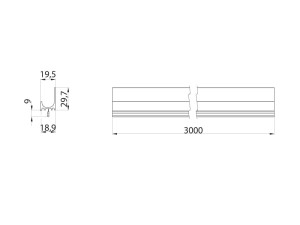 UCHWYT UM-930-A37 ZŁOTY MAT (3m)