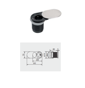 PRZEDŁUŻACZ  60 SLIDE + USB INOX