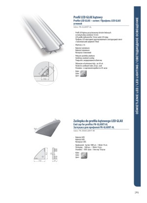 PROFIL LED GLAX 2M KĄTOWY