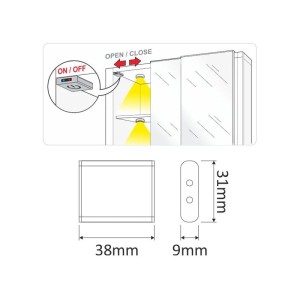 WYŁĄCZNIK ZBLIŻENIOWY DOOR SREBRNY