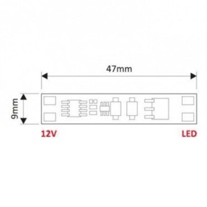 WYŁĄCZNIK DOTYK XC60 DO PROFILI LED + PRZEWÓD